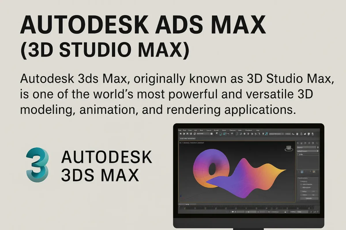 Autodesk 3ds Max 3D modeling and rendering interface.