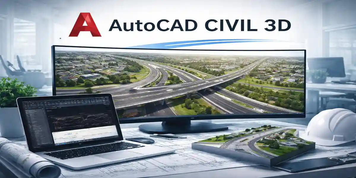 Autodesk AutoCAD Civil 3D workspace