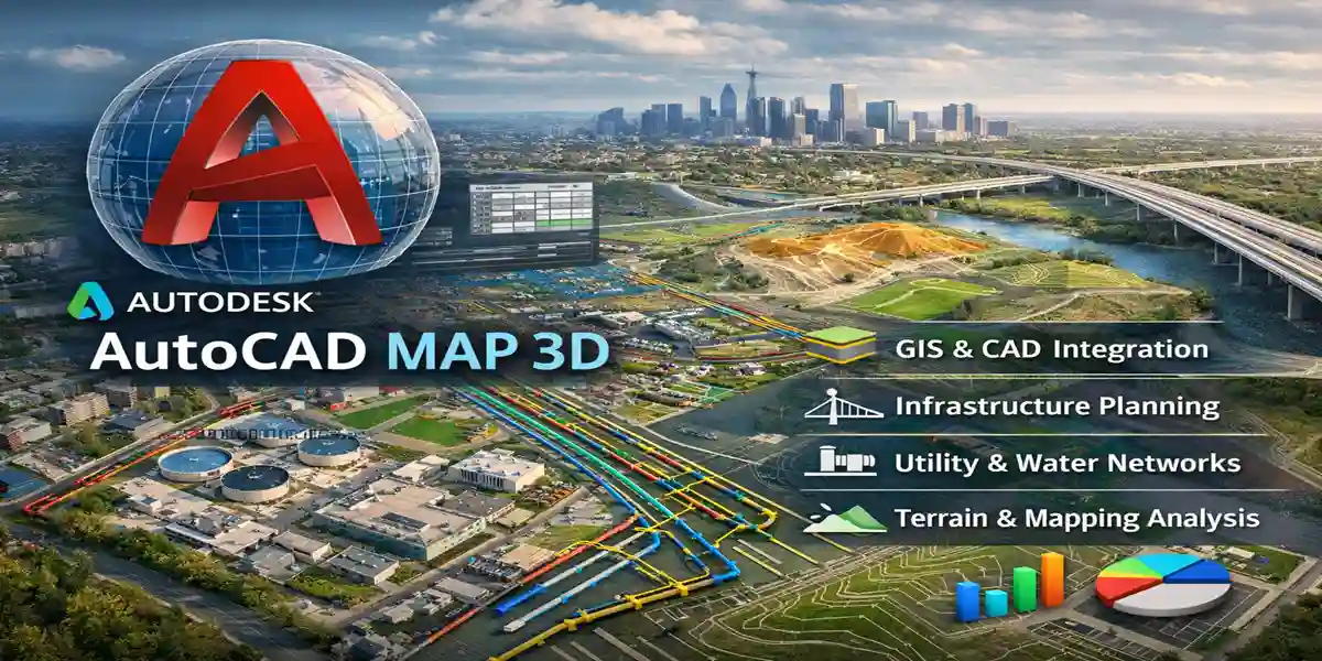 “Autodesk AutoCAD Map 3D – Digital Map Design and GIS Modeling Interface”