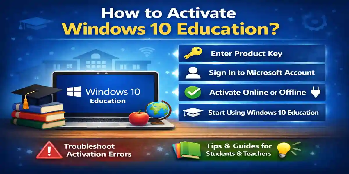 how to activate windows 10 education?