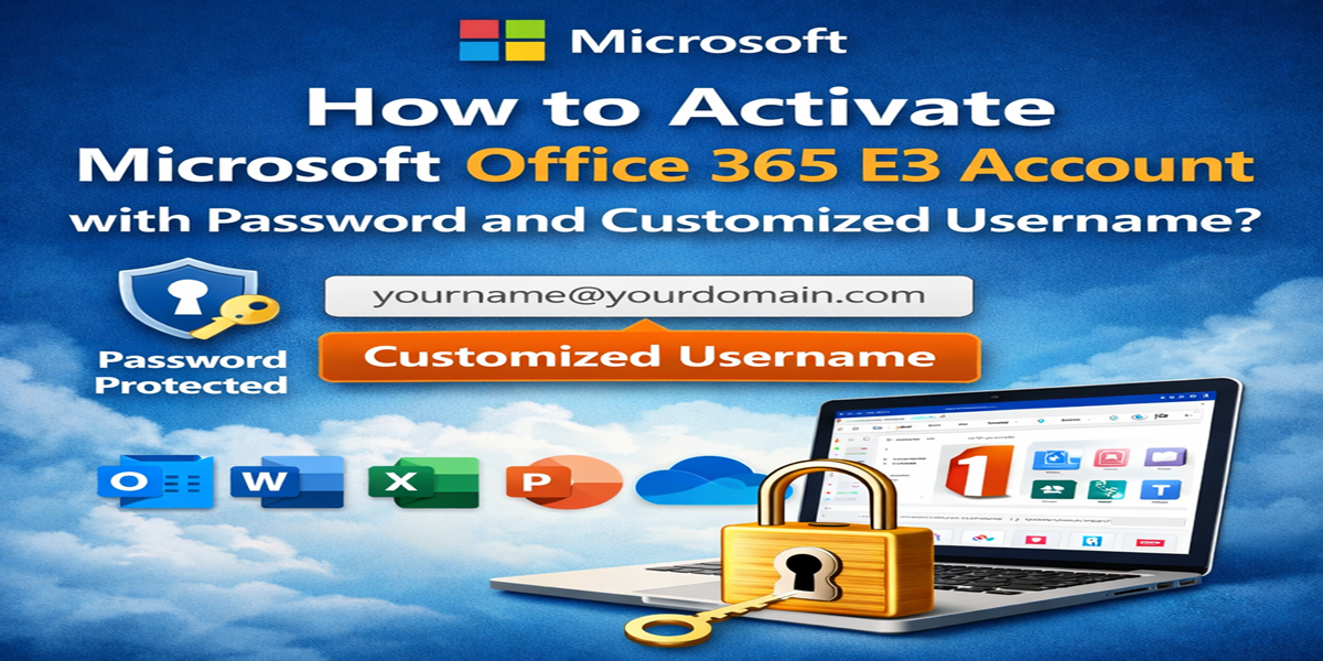 Securely Activate Microsoft Office 365 E3 with a Customized Username and Password Protection