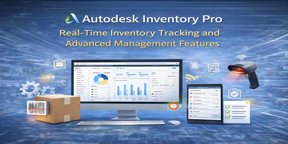 Real-time inventory tracking with Autodesk Inventory Pro, complete with barcode scanning and reporting tools"