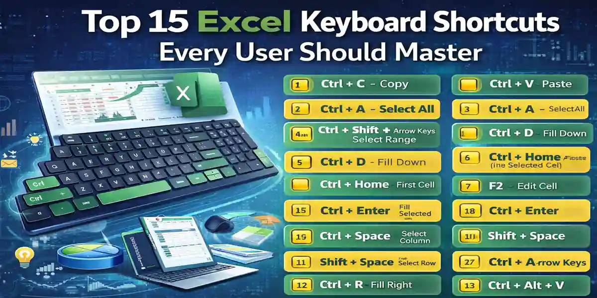 Top 15 Excel Keyboard Shortcuts Every User Should Master