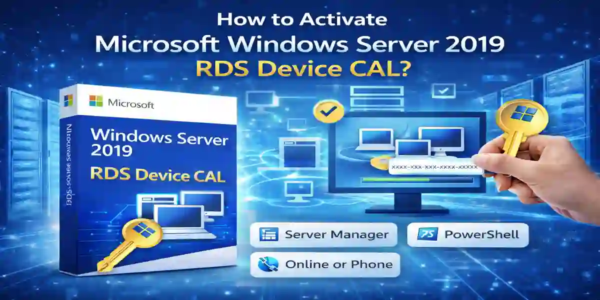 How to activate Microsoft Windows Server 2019 RDS Device CAL?