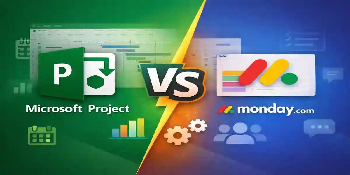Microsoft Project vs Monday.com project management software comparison