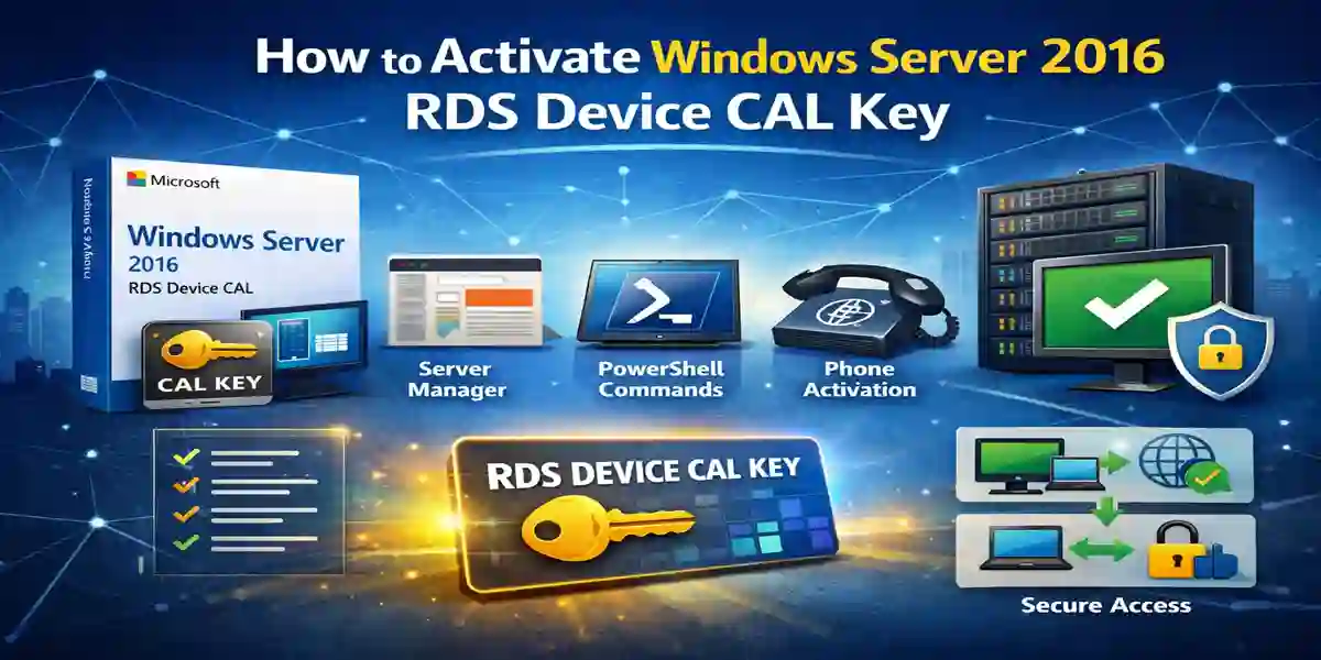 How to Activate Windows Server 2016 RDS Device CAL Key
