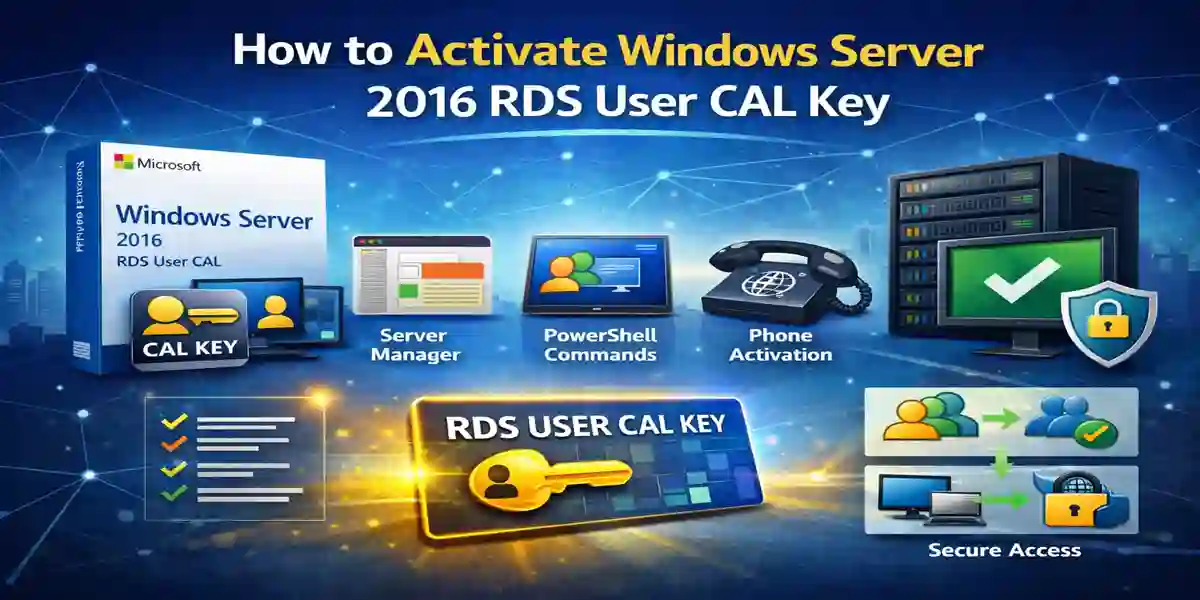 Step-by-step activation of Windows Server 2016 RDS User CAL Key