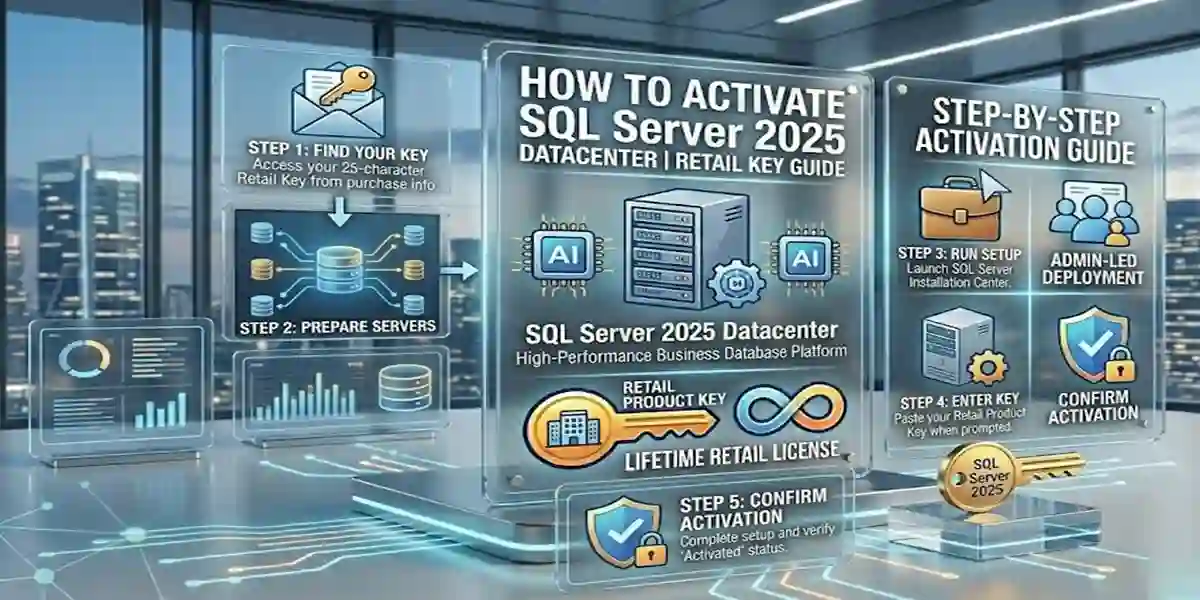 How to Activate SQL Server 2025 Datacenter | Retail Product Key Guide for Businesses