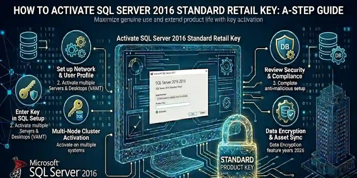 create an image How to Activate SQL Server 2016 Standard Retail Key