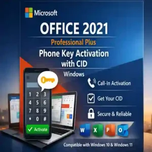 Microsoft Office 2021 Professional Plus | Phone Key Activation with CID | Windows